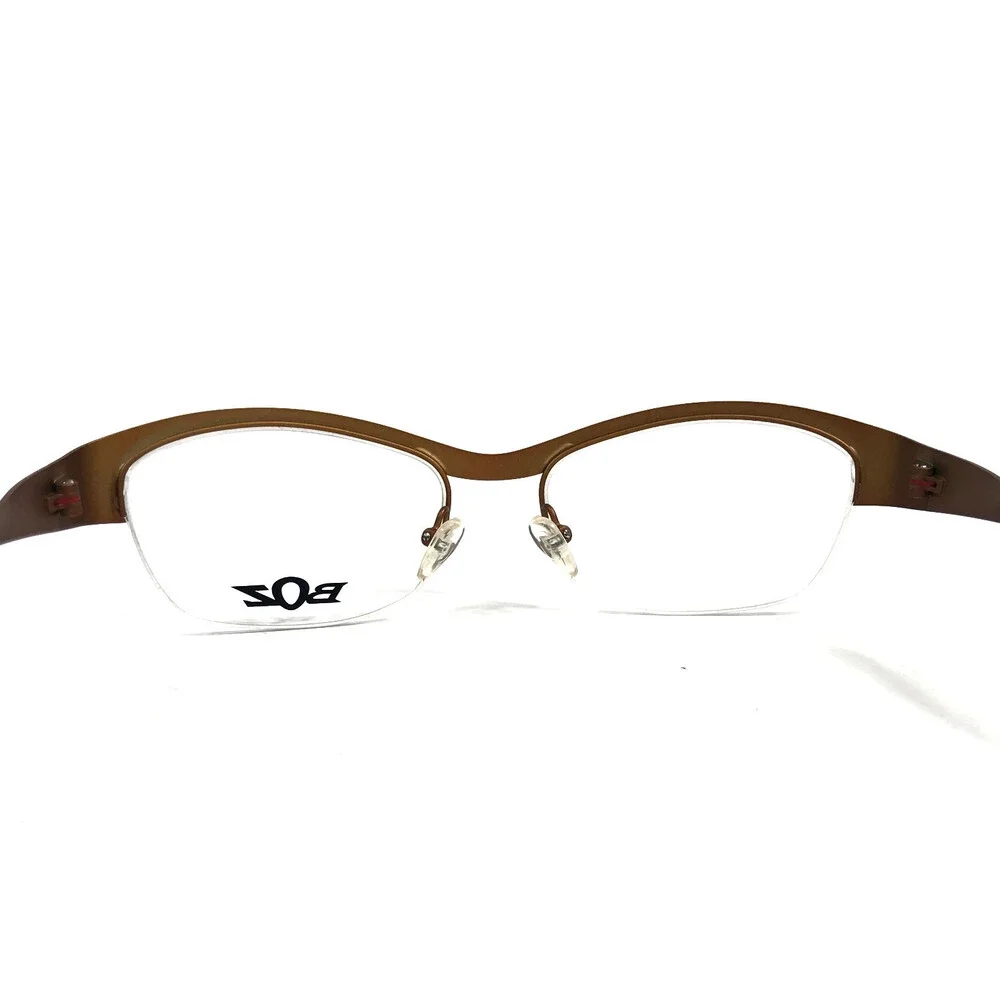 BOZ Eyeglasses Frames STAR 9230 Brown Red Cat Eye Half Rim 52.5-17-131
